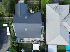 Aerial photo of completed re-roofing project in Auckland